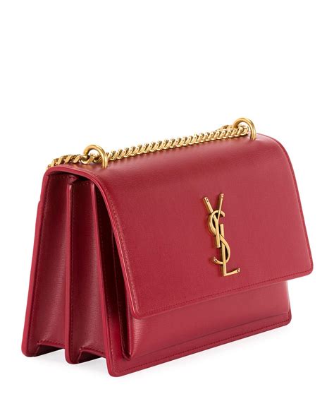 ysl red sunset bag|YSL sunset medium chain bag.